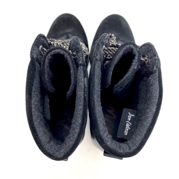 SAM Edelman Manchester Ankle Lace up Hiking Boot in Black Size 8 - Picture 9 of 11